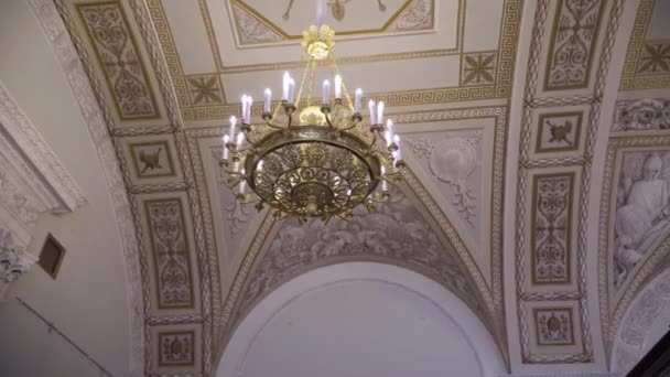 Interiér Paláce Klasickém Stylu — Stock video