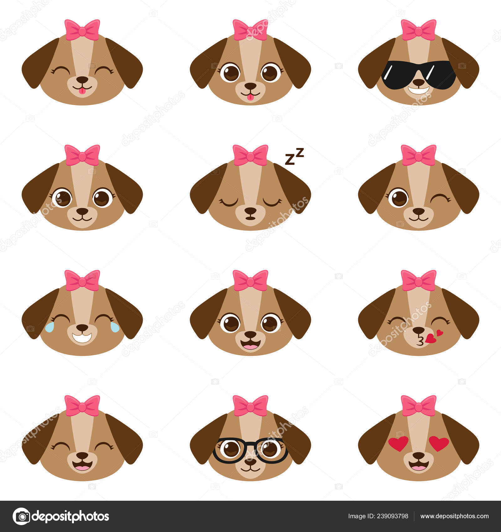 Set of happy puppy emojis Stock Vector Image by ©yuliya_m #239093798 Set of happy puppy emojis Stock Vector Image by ©yuliya_m #239093798