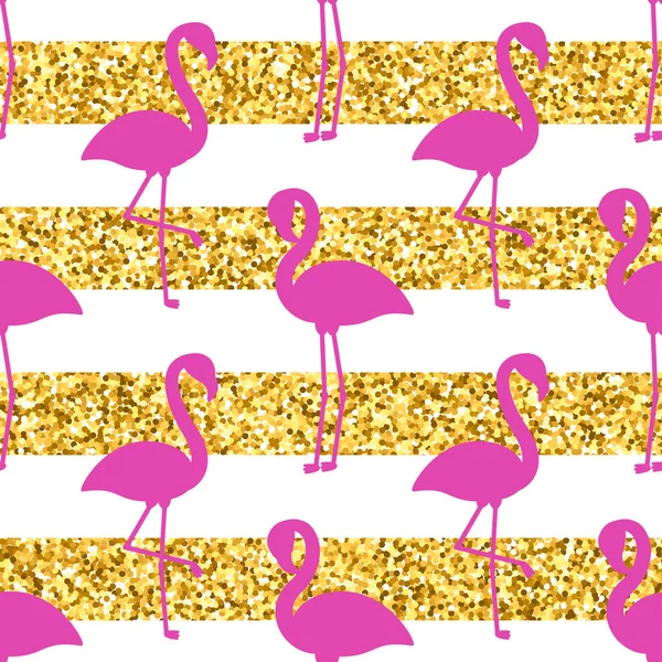 粉红色火烈鸟背景的矢量插图 — 图库矢量图片