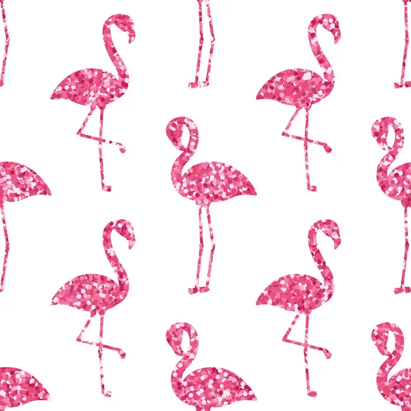 Vektor Illustration Von Rosa Glitzer Flamingos Hintergrund — Stockvektor