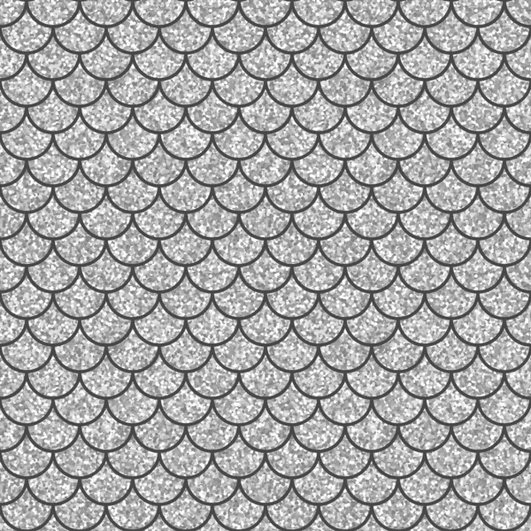 Gümüş parıltılı squama doku. Parıltı vektör arka plan. Tasarımınız için beyaz terazi ler kusursuz desen
