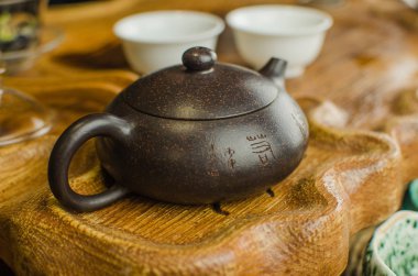 Çin çay töreni ile Anchang. Dinlenme ruhu için