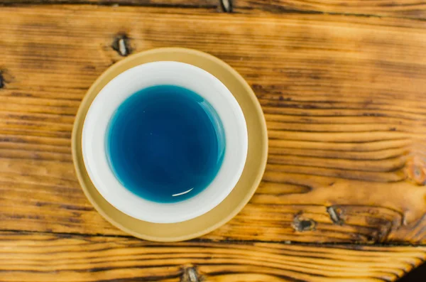 Chá Azul Orgânico Anchan Bule Uma Xícara — Fotografia de Stock