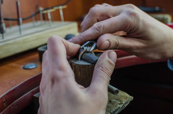 Profesyonel Araçları Yapımı Craft Kuyumculuk Için Masaüstü Kopya Alanı — Stok fotoğraf