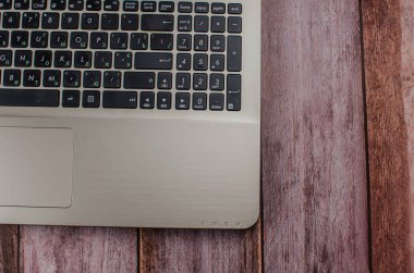 Kalem ve Defter Laptop. Metin için yer kopyalayın
