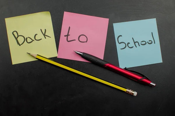 School Office Supplies Including Board — Stock Photo, Image