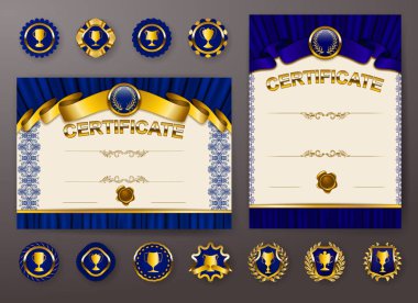 Zarif şablonları bir sertifika, diploma