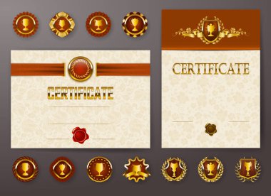 Zarif şablonları bir sertifika, diploma