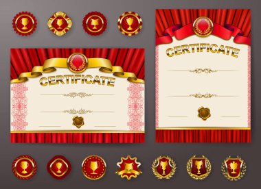 Zarif şablonları bir sertifika, diploma