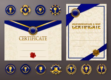 Zarif şablonları bir sertifika, diploma