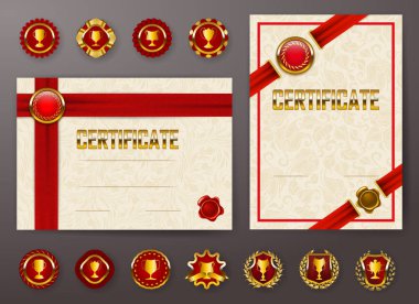 Zarif şablonları bir sertifika, diploma