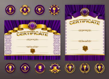 Zarif şablonları bir sertifika, diploma