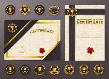 Zarif şablonları bir sertifika, diploma