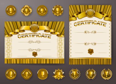 Zarif şablonları bir sertifika, diploma