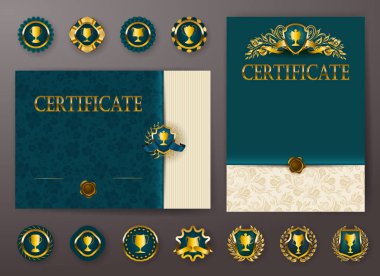 Zarif şablonları bir sertifika, diploma