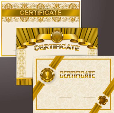 Diploma dantel süs zarif şablonlar / ayarla