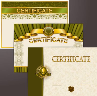 Diploma dantel süs zarif şablonlar / ayarla