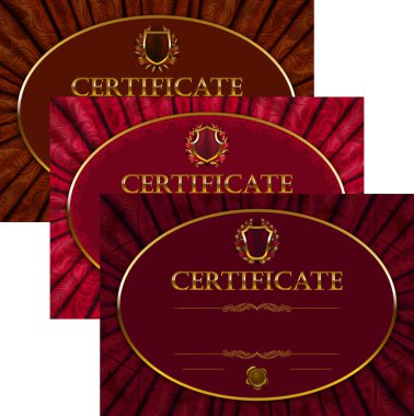 Diploma dantel süsleme ile zarif şablonları ayarlama