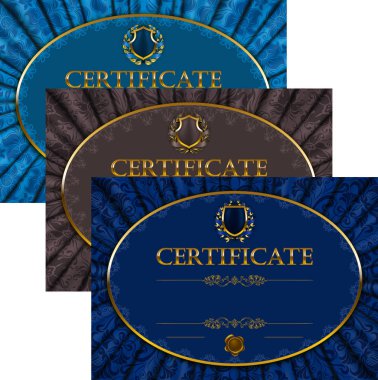 Diploma dantel süsleme ile zarif şablonları ayarlama