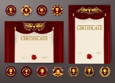 Zarif şablonları bir sertifika, diploma