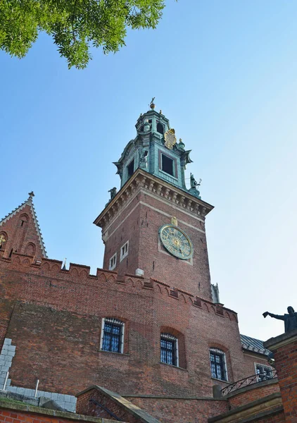 Bela Vista Antiga Histórica Catedral Wawel Cracóvia Polônia — Fotografia de Stock