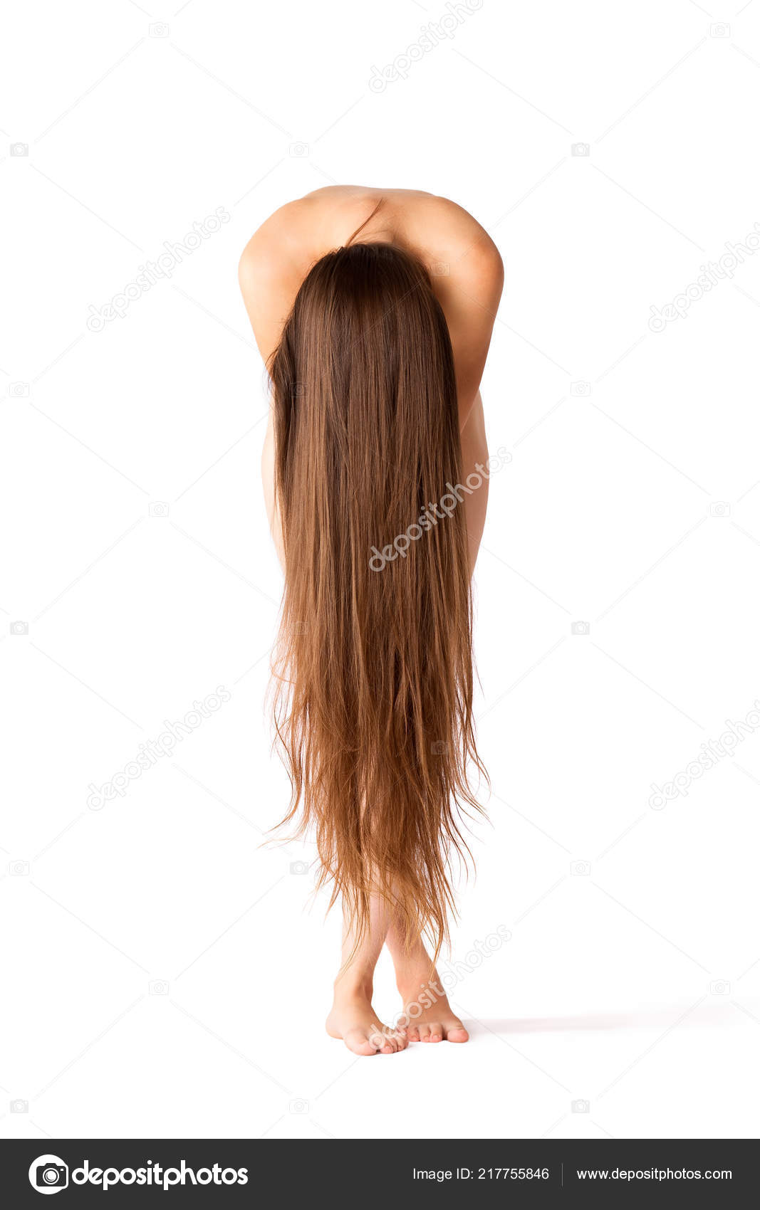 Kunst Nackt Nackte Frau Mit Langen Haaren Isoliert Auf Weißem -  Stockfotografie: lizenzfreie Fotos © starast 217755846 | Depositphotos