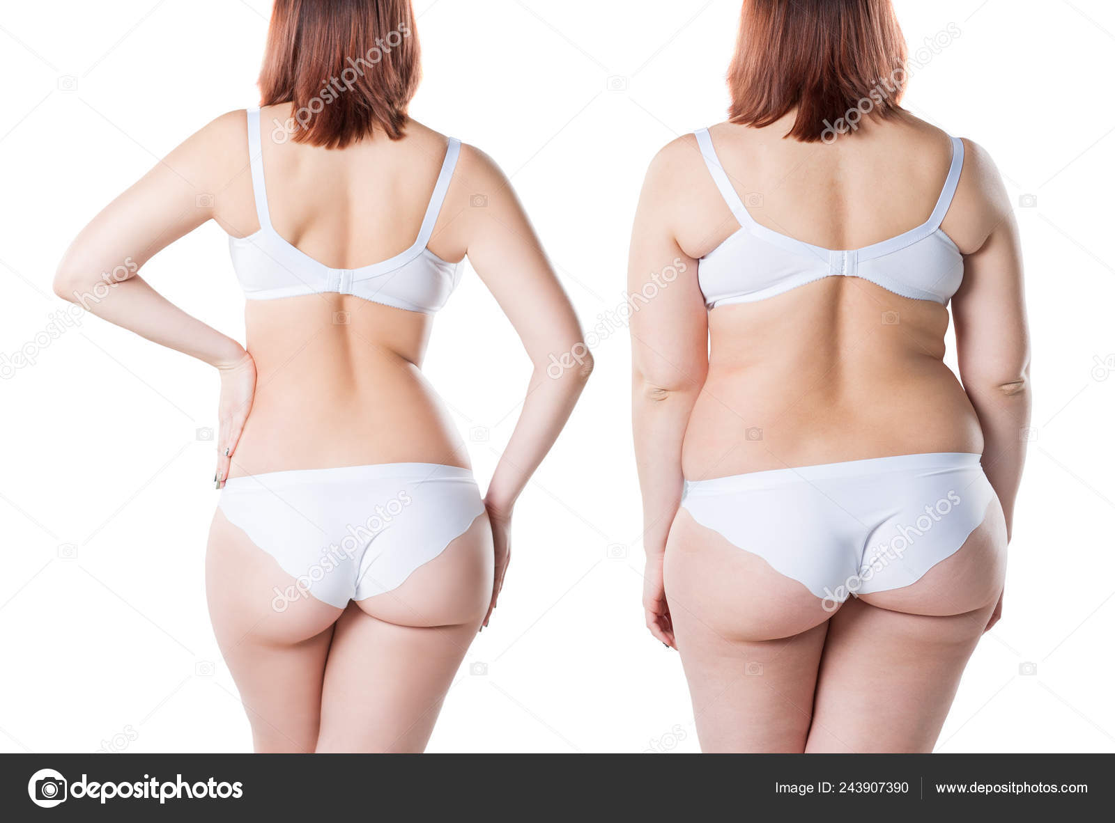 Weight loss accessories isolated on white background Stock Photo