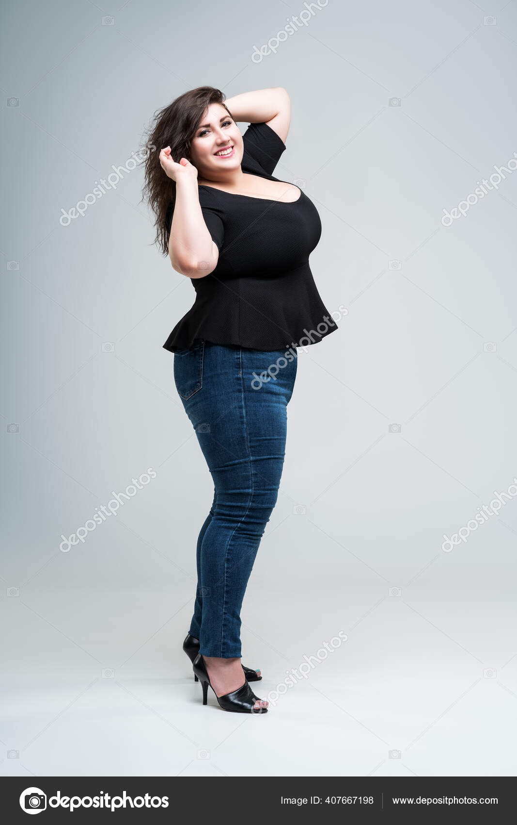 blusa negra mujer talla grande