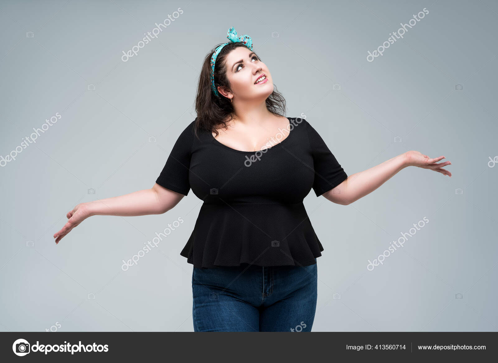 blusa negra mujer talla grande