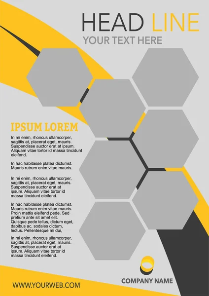 Vektör tasarımı. Broşür, Yıllık Rapor, Dergi, Poster, Şirket Sunumu, Portföy, Flyer için Şablon. A4 numara. Kullanımı ve düzenlenmesi kolay