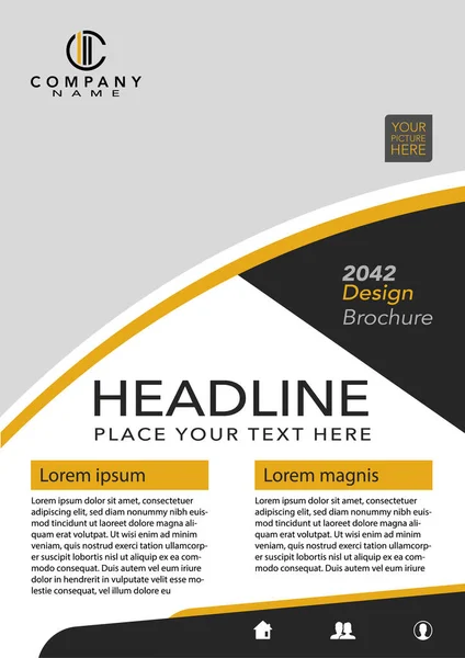 Vektör tasarımı. Broşür, Yıllık Rapor, Dergi, Poster, Şirket Sunumu, Portföy, Flyer için Şablon. A4 numara. Kullanımı ve düzenlenmesi kolay