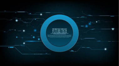 Vektör Soyut Mavi gelecek teknik devre arka plan, gelecekteki teknoloji