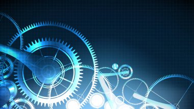 Vektör soyut teknolojik dişli parçası arka plan