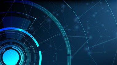 Vektör soyut teknolojik radar ışık şablon tasarımı