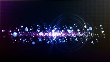 Vektör soyut teknolojik ışıklı dalga arka plan tasarımı