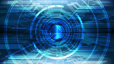 Teknolojik hud arabirimi devre arka plan tasarlamak vektör