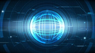 Vektör arka yüksek teknolojik genel plan tasarımı