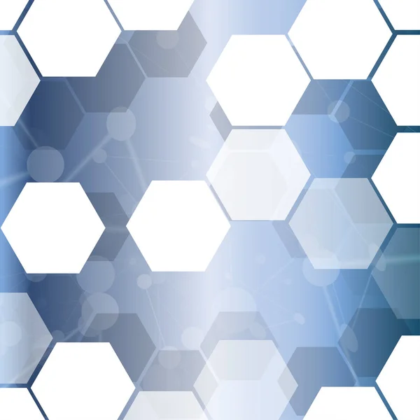 Vector Abstract Hexagonal Technology Cell Backgrounds — Stock Vector