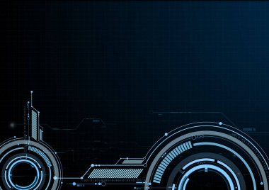 Kılavuz arka plan tasarımı vektör soyut teknolojik dijital arabirimi