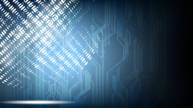 Vektör soyut teknolojik devre arka plan tasarımı üzerinde küresel noktalı