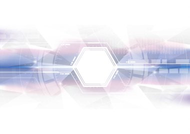 Teknolojik altıgen arayüzü arka plan vektör tasarımı tarama renkli