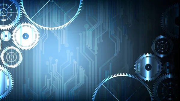 Vektör soyut teknolojik vites devre arka plan tasarımı