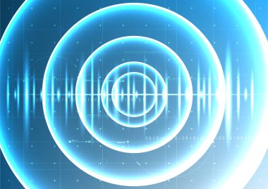 Teknolojik Soyut Dijital yıkım dalga sinyali planı arayüzü arka plan vektör tasarımı