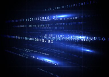 Soyut matrisinde teknolojik: perspextive arka plan vektör tasarımı