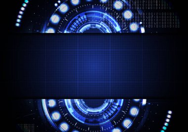 Teknolojik Soyut Dijital şablon arka plan vektör tasarımı