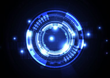 Teknolojik soyut modern dijital arayüz arka plan vektör tasarımı