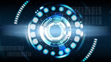 Teknolojik cybersecurity gelecekteki arka plan vektör tasarımı