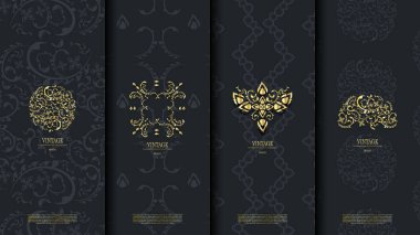 Ambalaj şablon egzotik Tay desen tasarım öğesi çiçek kavramı arka plan ve logo vektör tasarım, desen renk örneği dahil