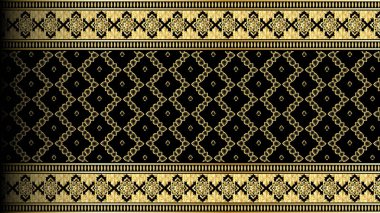 Desen renk örneği dahil vektör soyut altın egzotik Tay seamless modeli sınır arka plan tasarımı