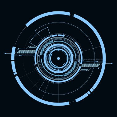 Teknolojik iletişim kavramı arayüzü arka plan vektör tasarımı
